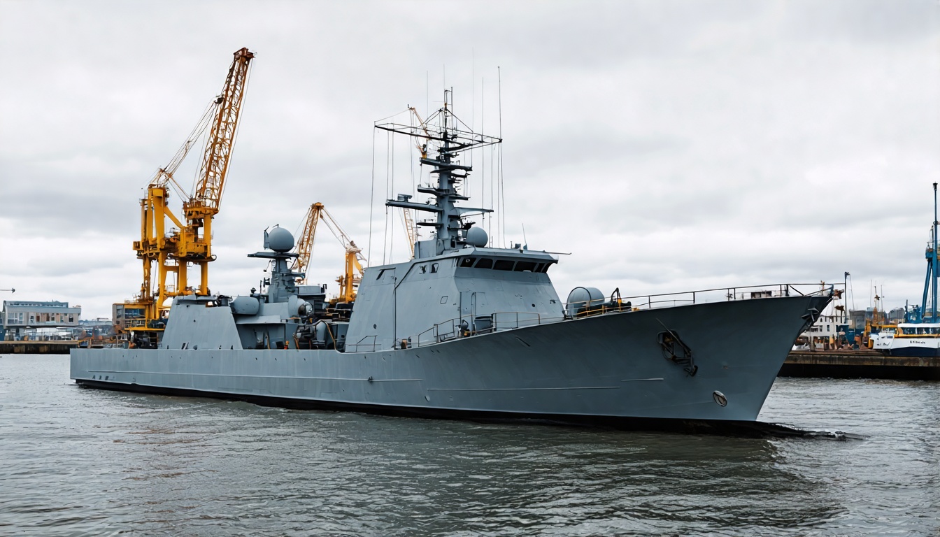 Во Франции спустили на воду первый патрульный корабль для ВМС Черногории